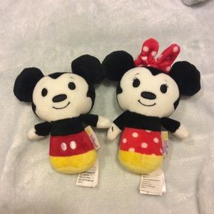 Minnie Mouse and Mickey Mouse plush